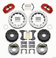 Wilwood Narrow Superlite 4R Rear P-Brk Kit 12.88in Drilled Red Big Ford 2.38in Off Bronco 5 x 5.50 - 140-13665-DR