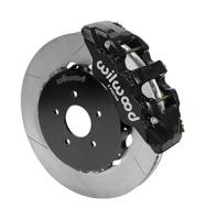 Wilwood 09-13 Nissan 370Z/G37 Aero6 Big Brake Front Brake Kit - Slotted (Black) - 140-14819