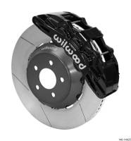 Wilwood 15-23 Ford Mustang SX6R Front Brake Kit 15in Lug Drive Rotor Slotted Black w/ Lines - 140-14925