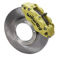 Wilwood 69-83 Porsche 911 Front Superlite Brake Kit 3.5in MT Plain Face - Yellow - 140-16679-Y