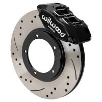 Wilwood 69-74 Porsche 911 Front Powerlite Brake Kit 3in MT Drilled & Slotted - Black - 140-16946-D
