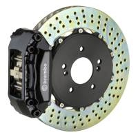 Brembo 99-05 Honda S2000 Front GT BBK 4 Piston Cast 2pc 328x28 2pc Rotor Cross-Drilled Black - 1A1.6016A1