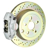 Brembo 99-05 323i/325i/328i (Excl. xDrive) Rr GT BBK 2Pist Cast 2pc 294x19 1pc Rotor Drilled-Silver - 2E4.4002A3