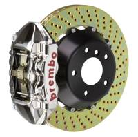 Brembo 11-19 GranTurismo Stradale Rear GTR BBK 4 Piston Billet 380x28 2pc Rotor Drilled- Nickel - 2P1.9043AR