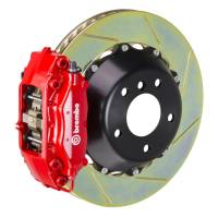 Brembo 97-04 986 Boxster Rear GT BBK 4 Piston Cast 345x28 2pc Rotor Slotted Type-1-Red - 2P2.8029A2
