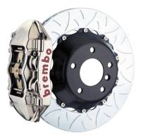 Brembo 11-19 GranTurismo Stradale Rr GTR BBK 4 Piston Billet 380x28 2pc Rotor Slotted Type3- Nickel - 2P3.9043AR