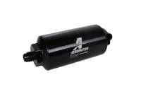 Aeromotive In-Line Filter - (AN-6 Male) 40 Micron Stainless Mesh Element Bright Dip Black Finish - 12348