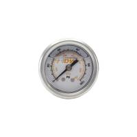 DeatschWerks 0-100 PSI 1/8in NPT Mechanical Fuel Pressure Gauge 1.5in Diameter Black Housing - 6-01-GL