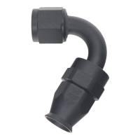 DeatschWerks 8 AN Female Flare Swivel 120-Degree Hose End PTFE - Anodized Matte Black - 6-02-0875-B