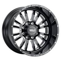 Weld Slingblade 20x9/8x165.1 BP/0 Offset/ 5 BS/125.1 Bore Gloss Black MIL - W15809082500
