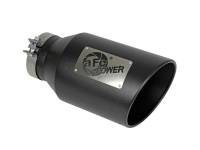 aFe Power Universal 5in Inlet 8in Outlet MACH Force-XP Clamp-On Exhaust Tip - Black - 49T50801-B15