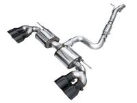 AWE MK8 Volkswagen Golf R 3in Touring Edition Quad Exhaust - Diamond Black Tips - 3015-43658