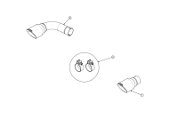 Corsa 10-14 Volkswagen Golf Polished Tip Kit - 14492