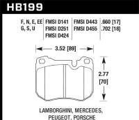 Hawk 77-84 &86-88 Porsche 924 / 78-81 928 / 83-89 944 Blue 9012 Front Race Brake Pads - HB199E.702