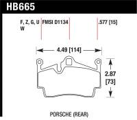 Hawk 05-16 Porsche Boxster / 07-14 Porsche Cayman DTC-70 Race Rear Brake Pads - HB665U.577