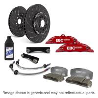 EBC Racing 12-20 Fiat 500 Abarth 1.4L Turbo Red Apollo-4 Calipers 330mm Rotors Front Big Brake Kit - BBK029RED-1