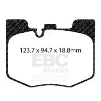 EBC Racing 2020+ Toyota GR Supra 2.0 Turbo / 2019 BMW 330 G20 2.0 Turbo RP-X Race Front Brake Pads - DP82302RPX