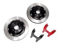 Neuspeed 350mm Floating Rotor Upgrade Kit Rear - Black Carrier Brackets Audi S3/RS 3 (8V) TTS/TT RS (8S) Golf R / GTI MK7 / Arteon 4-Motion / Atlas MQB - 99.10.49BLK