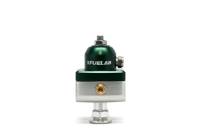 Fuelab 575 High Pressure Adjustable Mini FPR Blocking 25-65 PSI (1) -6AN In (2) -6AN Out - Green - 57504-6