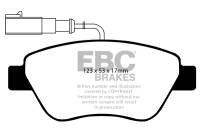 EBC 10-11 Fiat 500 1.4 (Bosch Calipers) Redstuff Front Brake Pads - DP31384C