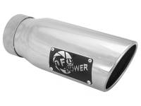 aFe MACH Force-Xp Universal Exhaust Tip 3-1/2 IN Inlet x 4-1/2 IN Outlet x 12 IN L- Polished Tip - 49T35451-P12