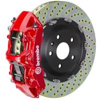 Brembo 24+ BMW M30i/i5 xDrive 40 Front GT BBK 6 Piston Cast 380x34 2pc Rotor Drilled - Red - 1N1.9092A2