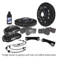 EBC Racing 07-13 BMW M3 (E90/E92/E82) Black Apollo-6 Calipers 380mm Rotors Front Big Brake Kit - BBK050BLK-1