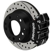 Wilwood 69-83 Porsche 911 Narrow Dynapro-P Radial Rear Brake Kit Black Caliper SRP Drill/Slot Rotor - 140-16680-D