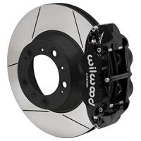 Wilwood 99-12 Porsche 911(996/997) Superlite 4R Rear Brake Kit Slotted 14.00in Rotor w/Lines - Black - 140-17101