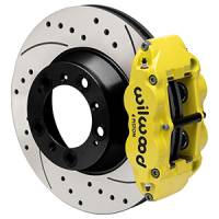 Wilwood 99-12 Porsche 911 (996/997) Superlite 4R Rear Brake Kit Drilled 14.00in Rotor w/Lines - Ylw - 140-17101-DY