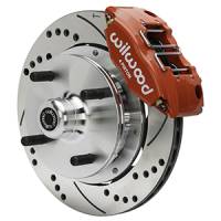 Wilwood 70-72 Porsche 914 Front Powerlite Brake Kit Drilled & Slotted - Red - 140-17473-DR