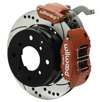 Wilwood 70-76 Porsche 914 Rear Powerlite Brake Kit Dilled & Slotted - Red - 140-17475-DR