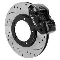 Wilwood 69-74 Porsche 911 D31 11.10in. Front Brake Kit w/ Flex Lines - Drilled Rotors (Black) - 140-17652-D
