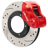 Wilwood 75-83 Porsche 911 D45 11.10in. Front Brake Kit w/ Flex Lines - Drilled Rotors (Red) - 140-17653-DR