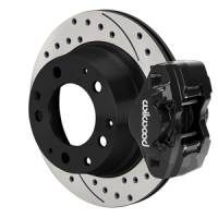 Wilwood 69-83 Porsche 911 D31 11.42in. Rear Brake Kit w/ Flex Lines - Drilled Rotors (Black) - 140-17655-D