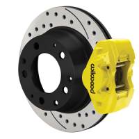 Wilwood 69-83 Porsche 911 D31 11.42in. Rear Brake Kit w/ Flex Lines - Drilled Rotors (Yellow) - 140-17655-DY