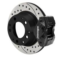 Wilwood 84-89 Porsche 911 D31 11.42in. Rear Brake Kit w/ Flex Lines - Drilled Rotors (Black) - 140-17656-D
