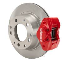 Wilwood 84-89 Porsche 911 D31 11.42in. Rear Brake Kit w/ Flex Lines - Red - 140-17656-R