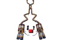 Valvetronic Designs BMW E90,E92 M3 4.0L 200 Cell Full Exhaust System Grade 5 Titanium Black 3.5" Outlet Tips BMW.E9X.M3.VSES.2CC.TI.BLK
