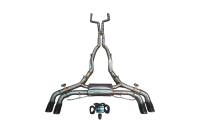 Valvetronic Designs BMW F95 X5M 4.4L Catback, T304 Stainless Steel Forged Carbon 3.5" Outlet Tips BMW.F95.X5M.VSES.BR.FC