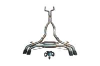Valvetronic Designs BMW F95 X5M 4.4L Catback, T304 Stainless Steel Carbon Fiber 4.0" Outlet Tips BMW.F95.X5M.VSES.BR.RC