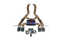 Valvetronic Designs BMW G87, M2 3.0L Axleback, Grade 5 Titanium, Carbon Fiber 4.0" Outlet Tips BMW.G87.M2.AXL.TI.RC