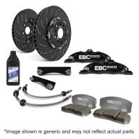 EBC Racing 98-06 Audi TT Quattro 8N 1.8T Black Apollo-4 Calipers 330mm Rotors Front Big Brake Kit - BBK009BLK-1