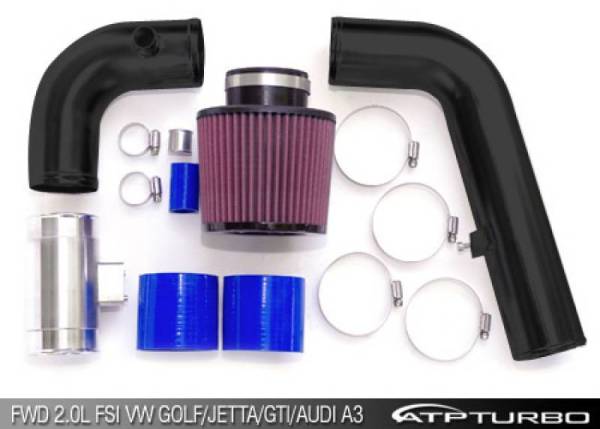 ATP - ATP VW Golf/GTI/Jetta / Audi A3 2.0T FSI Turbo 3.0in Modular Intake Kit w/ Black Silicone Connectors