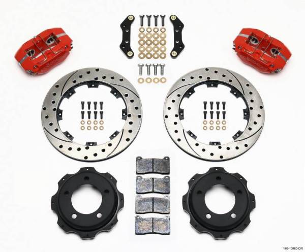 Wilwood - Wilwood Dynapro Rear Kit 12.19in Drill-Red Backdraft Cobra (BMW E36 Based)