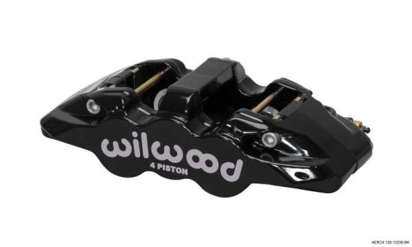 Wilwood - Wilwood Caliper-Aero4 - Black 1.12/1.12in Pistons 1.10in Disc