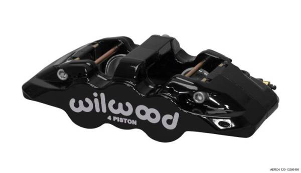 Wilwood - Wilwood Caliper-Aero4-L/H - Black 1.88/1.62in Pistons 1.25in Disc