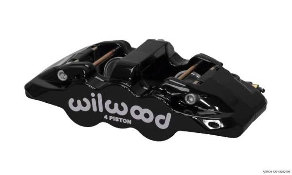 Wilwood - Wilwood Caliper-Aero4-L/H - Black 1.62/1.38in Pistons 1.25in Disc