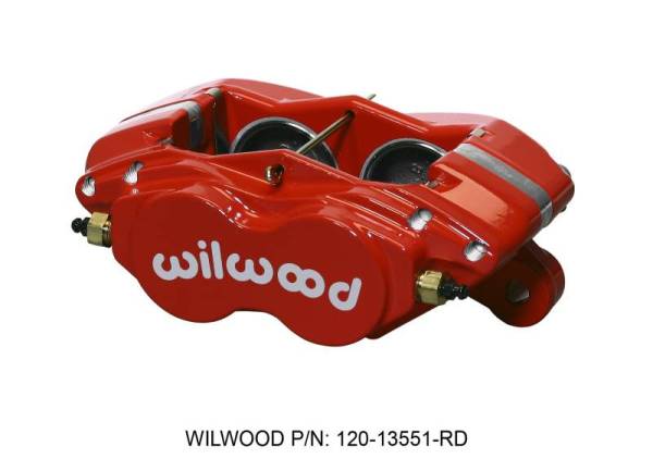 Wilwood - Wilwood Caliper-Forged Dynalite-M-Red 1.75in Pistons 1.00in Disc
