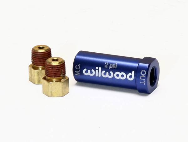 Wilwood - Wilwood Residual Pressure Valve - New Style w/ Fittings - 2# / Blue